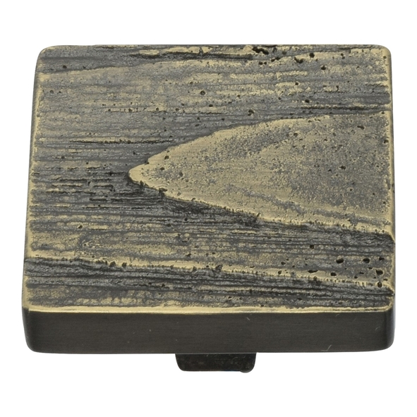 C3664 38-AB • 38 x 38 x 26mm • Aged Brass • Heritage Brass Square Pine Cabinet Knob